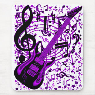 Purple Guitar_ Mouse Mat