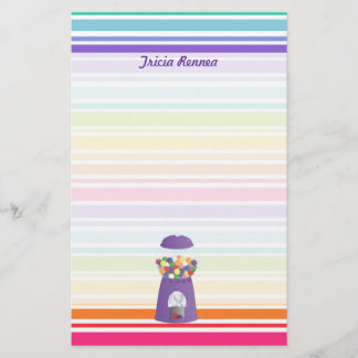 Purple Gumball Machine Stationery