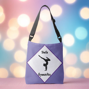 Purple Gymnastics Personalised     Crossbody Bag