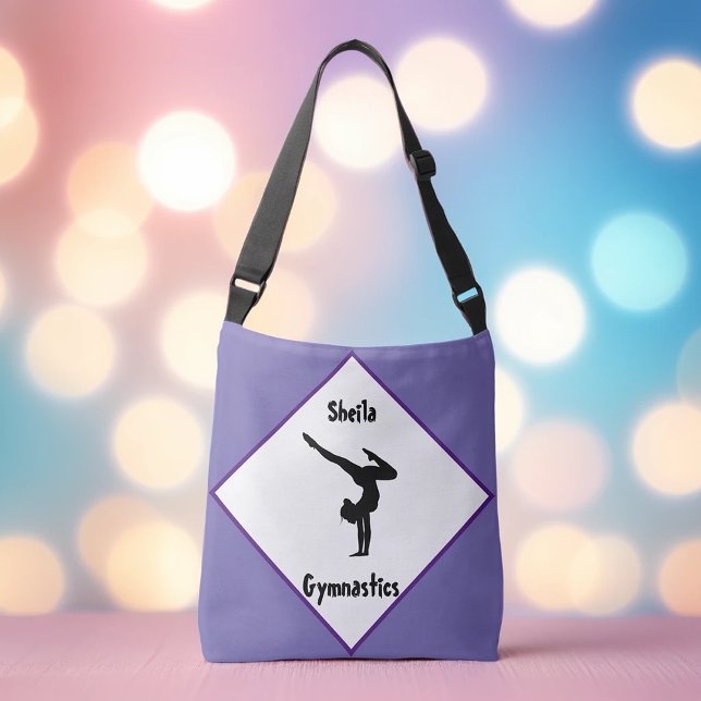 Purple Gymnastics Personalised     Crossbody Bag (Creator Uploaded)
