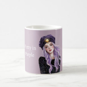 Purple Hair Girl Coffee Mug