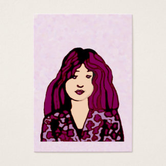Purple haired woman