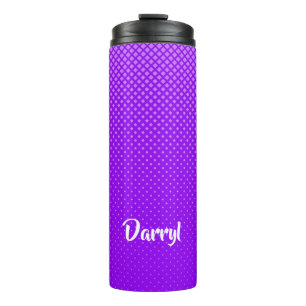 Purple halftone pattern thermal tumbler