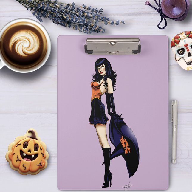 Purple Halloween Cute Witch Clipboard (Creator Uploaded)