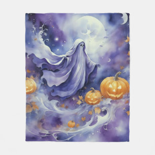 Purple Halloween Fleece Blanket