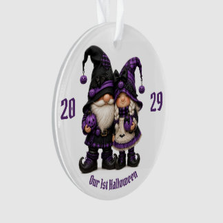 Purple Halloween Gnomes There's Gnome one like you Ornament