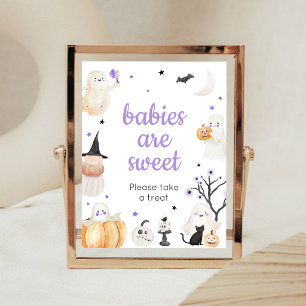 Purple Halloween Little Boo Babies are Sweet Sign