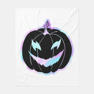 Purple Halloween Pumpkin, Halloween Costumes Fleece Blanket