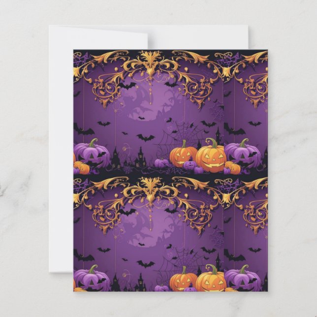 Purple Halloween Scrapbook Paper (Front)