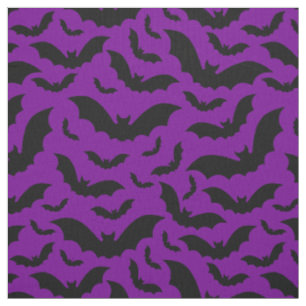 purple halloween vampire bats gothic fabric