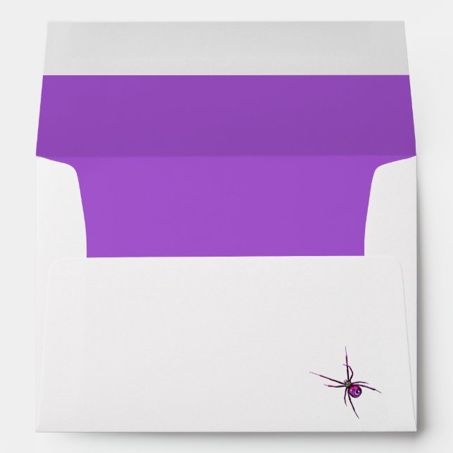 Purple Halloween Wedding Envelope (Back (Bottom))