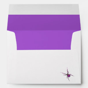 Purple Halloween Wedding Envelope