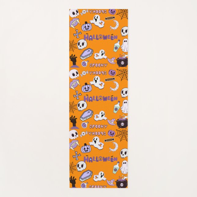 Purple Halloween Yoga Mat (Front)