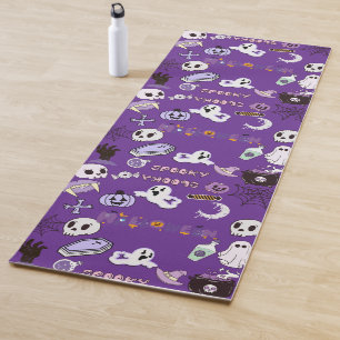 Purple Halloween Yoga Mat
