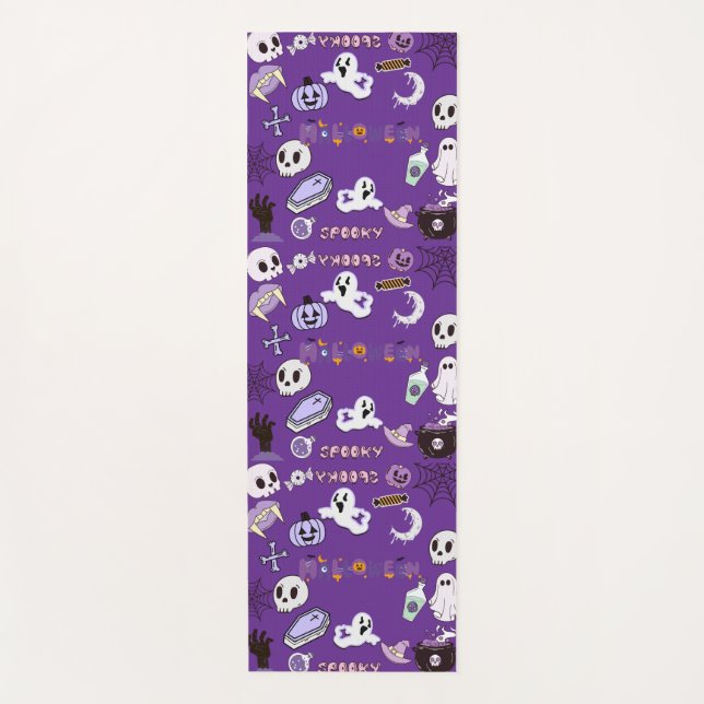 Purple Halloween Yoga Mat (Front)