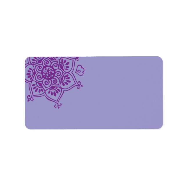 Purple HAMSA HAND Print your own labels (Front)