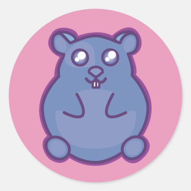 Purple Hamster Sticker (Front)