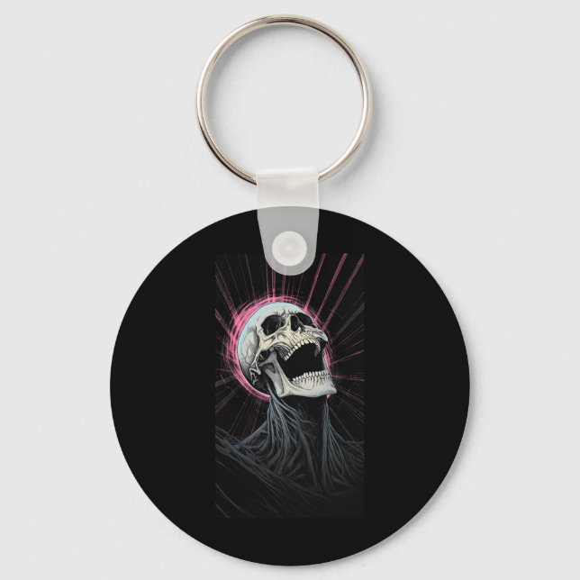 Purple Hand Peace Sign For Love  Key Ring (Front)