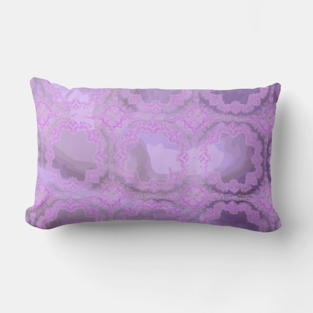 Purple Handkerchief Abstract Lumbar Pillow (Front)