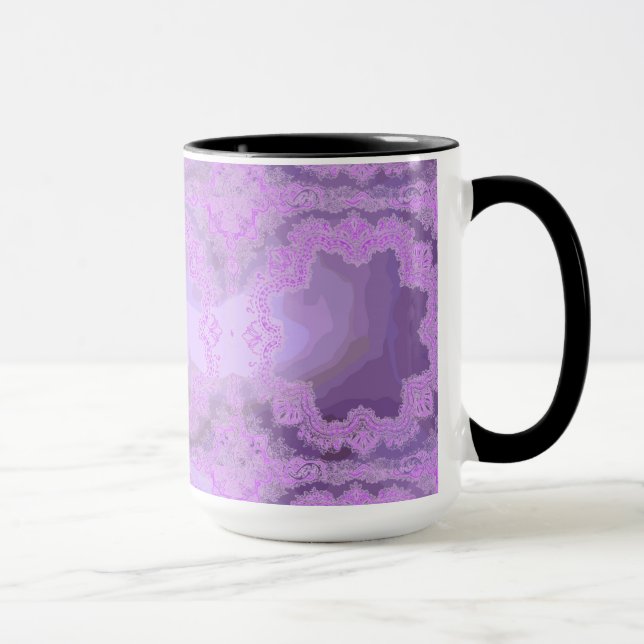 Purple Handkerchief Abstract Ringer Mug (Right)