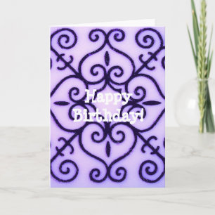 Purple, Happy Birthday! Card