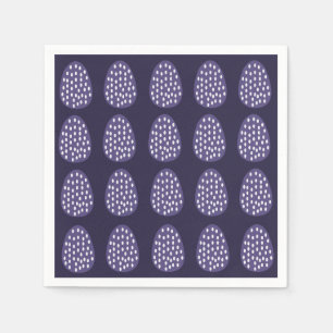 Purple Happy Easter Eggs Pattern Napkin