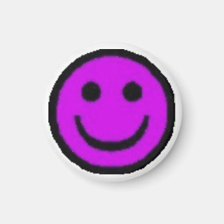 Purple Happy Face Magnet