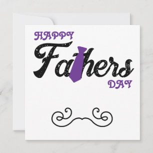 Purple Happy Father's Day Greeting Card