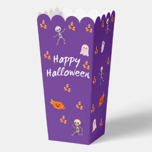 Purple Happy Halloween Popcorn Favour Box