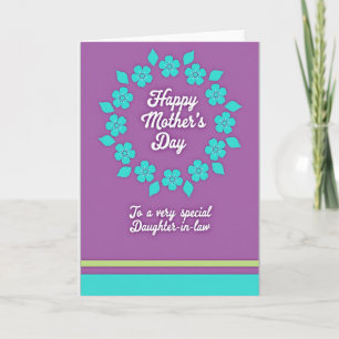 Purple Happy Mothers Day Card