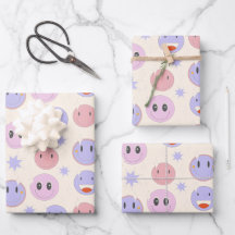 Purple happy  smile pattern