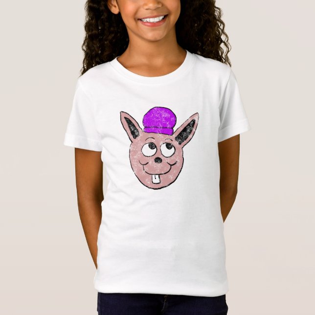 Purple Hat Bunny T-Shirt (Front)