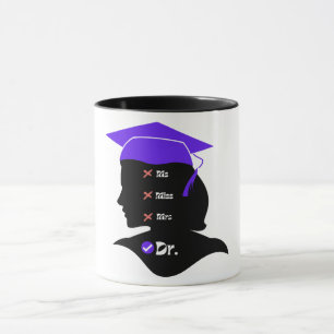 Purple Hat Miss Ms Mrs Dr Design for New Graduate Mug