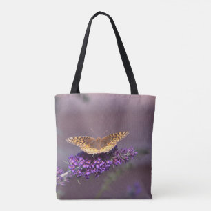 Purple Haze Butterfly Tote Bag