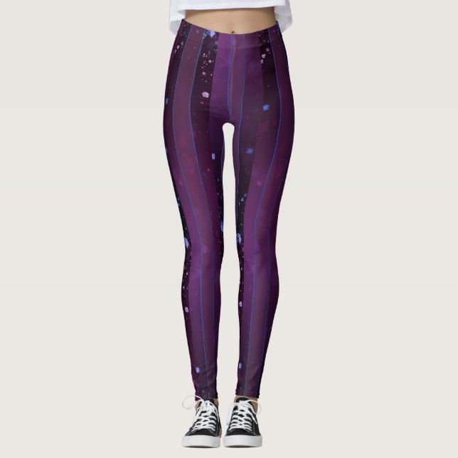 Purple Haze: Cosmic Dream Leggings (Front)