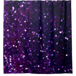 Purple Haze: Glitter Lights Background Shower Curtain