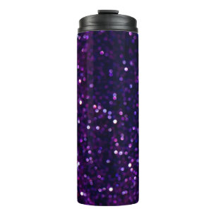 Purple Haze: Glitter Lights Background Thermal Tumbler