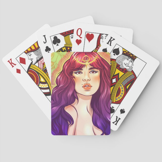 Purple Haze Queen Playing Cards (Back)