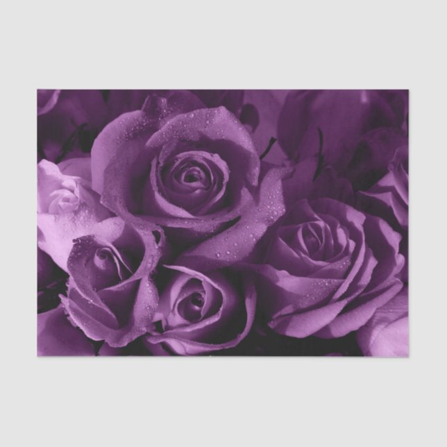 Purple Haze Rose - Custom 10lb Tissue Paper, White Tissue Paper (Front)