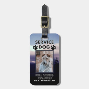 Purple Haze Service Dog Photo ID Luggage Tag