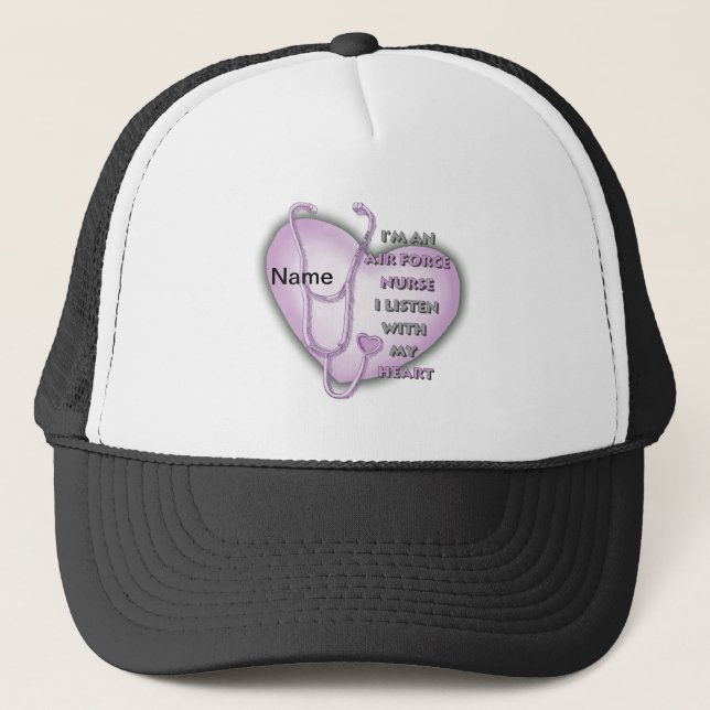 Purple Heart Air Force Nurse Trucker Hat (Front)