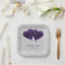 Purple Heart Balloons Wedding Shower Paper Plates