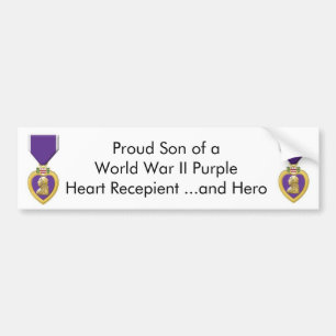 purple heart bumper sticker