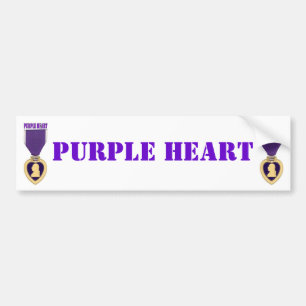 PURPLE HEART BUMPER STICKER