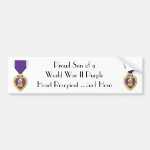 purple heart bumper sticker