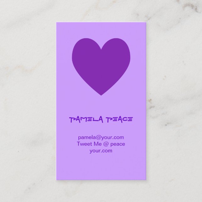 Purple Heart Business Card (Front)