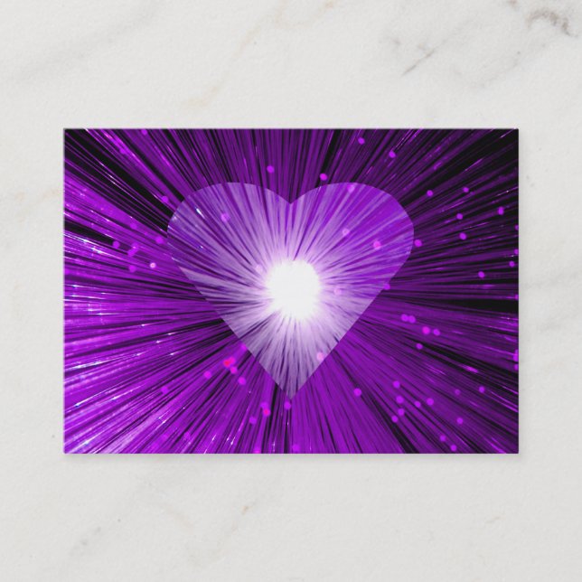 Purple Heart business card black chubby (Front)
