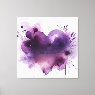 Purple heart canvas print