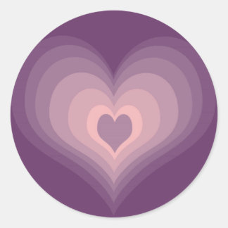 Purple Heart Classic Round Sticker