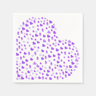 Purple Heart Cluster Napkin